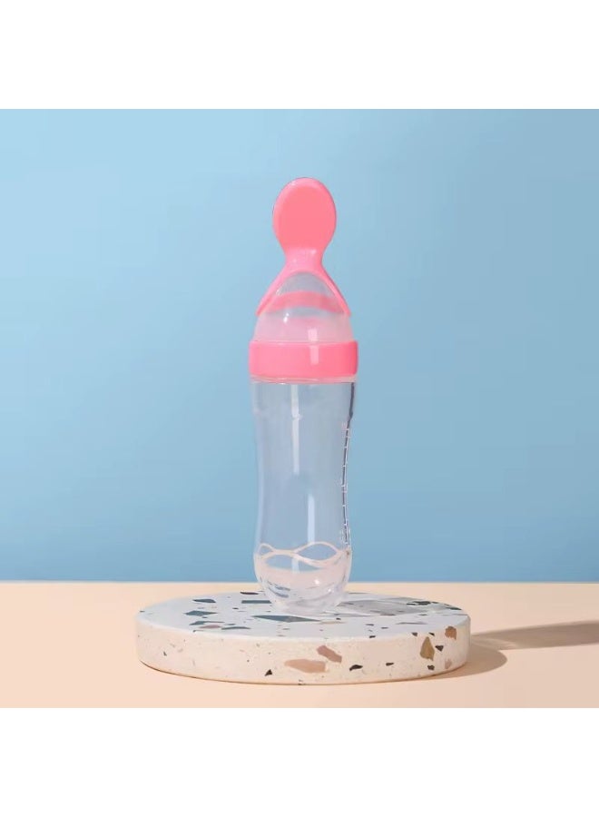 أونلي بيبي زجاجة رضاعة وملعقة سيليكون قابلة للضغط (خالية من مادة BPA) - Image 1